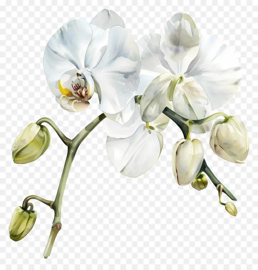 Flor De Orquídea，Orquídea Branca PNG