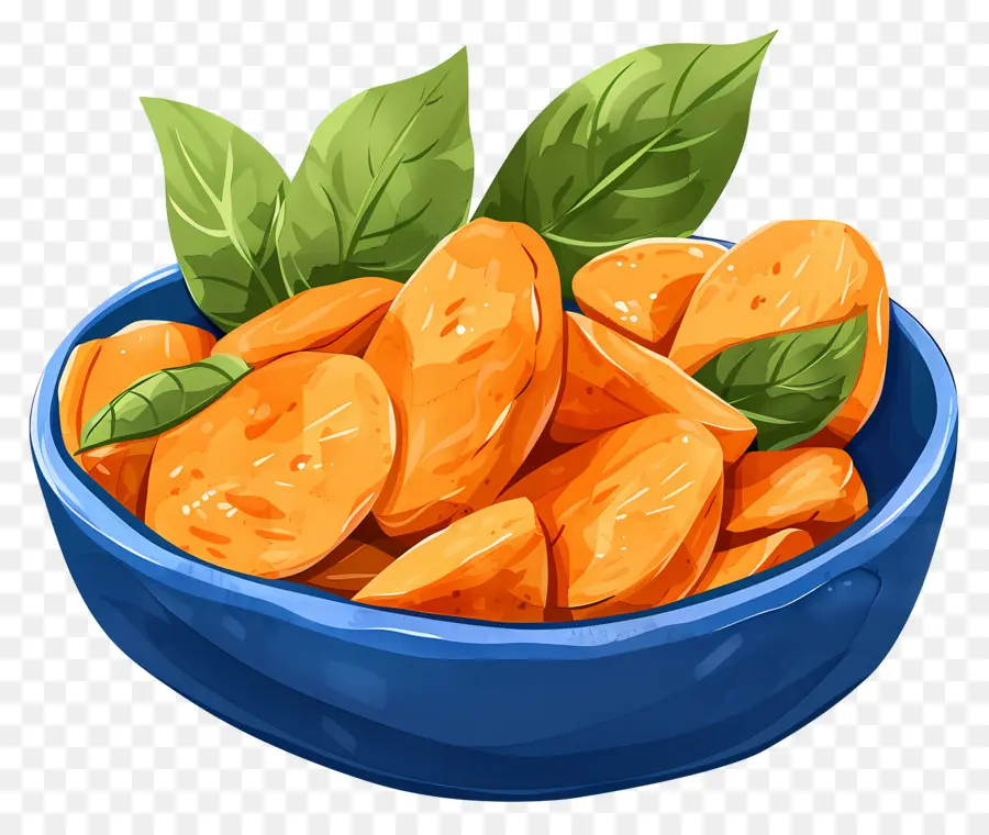 Batata Assada，Tigela De Chips De Batata Doce PNG