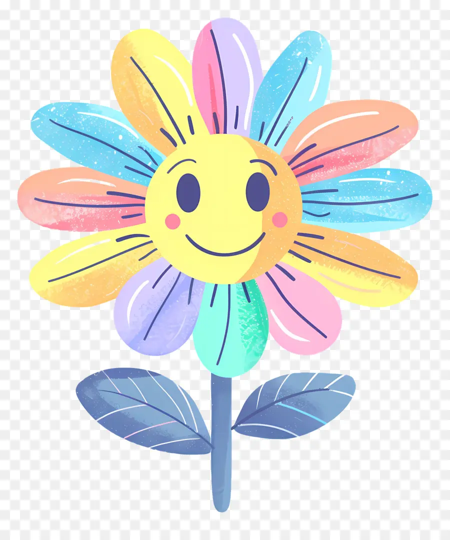 Emoji De Flor，Flor Feliz PNG