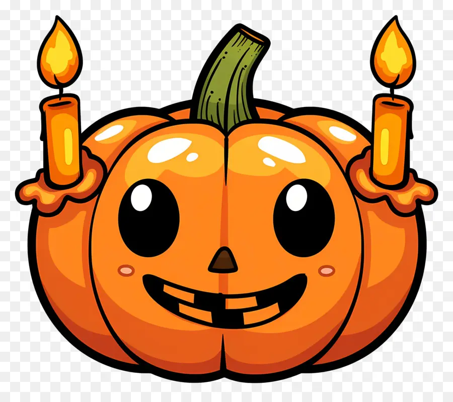 Velas De Halloween，Abóbora PNG