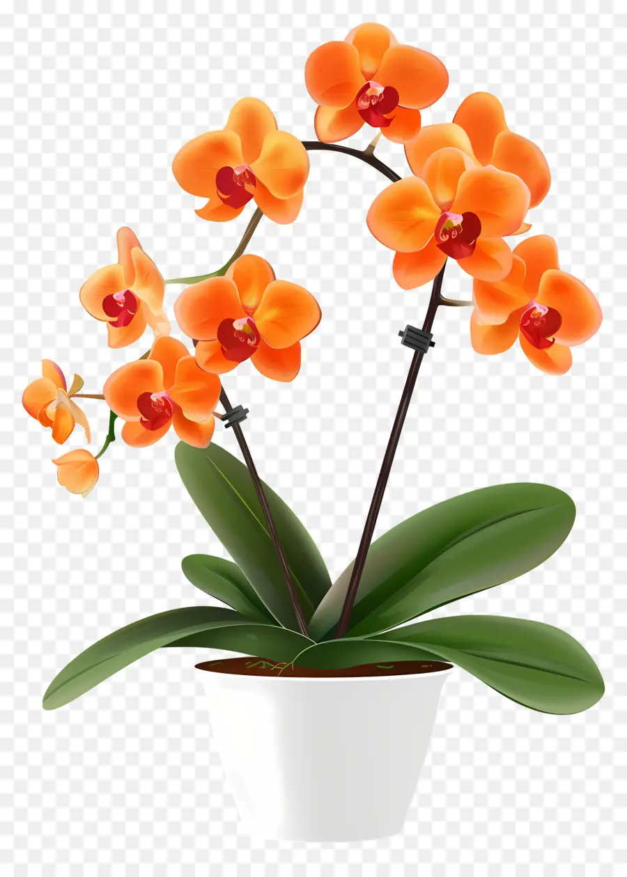 Flor De Orquídea，Orquídea Laranja PNG