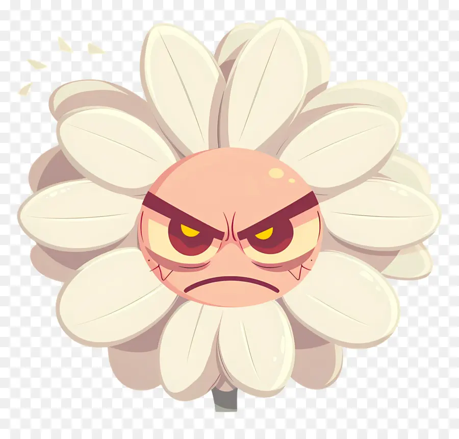 Emoji De Flor，Flor Irritada PNG