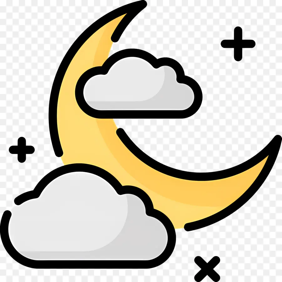 Nuvens Da Lua，Lua E Nuvens PNG