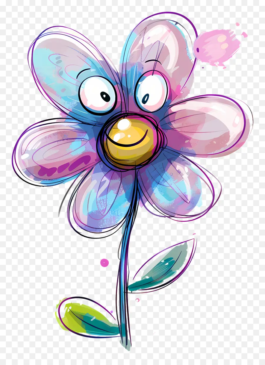 Emoji De Flor，Flor Colorida PNG