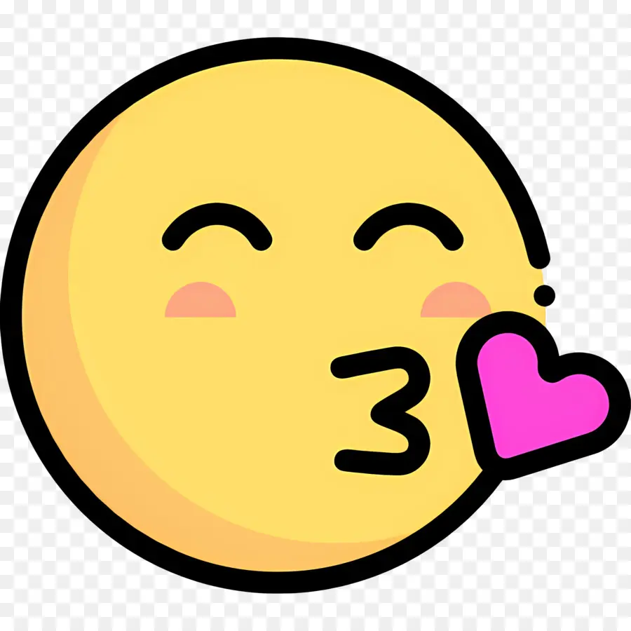 Beijo Emoji，Beijando Emoji PNG