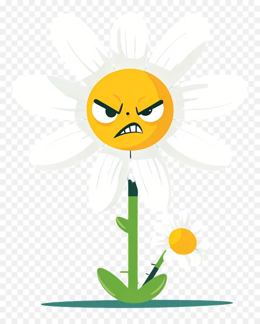 Emoji De Flor，Flor Irritada PNG