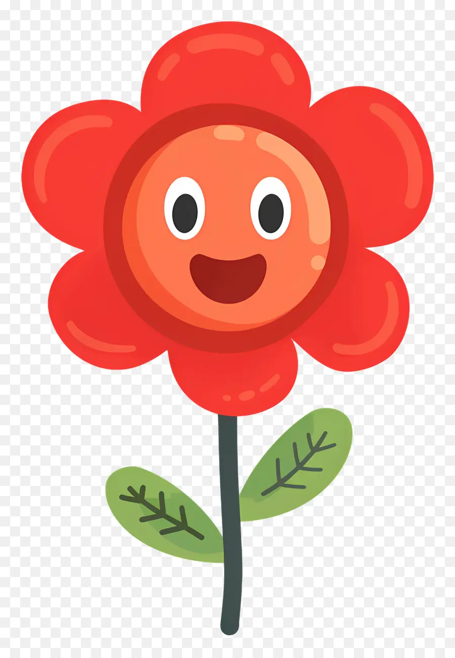 Emoji De Flor，Flor Vermelha PNG