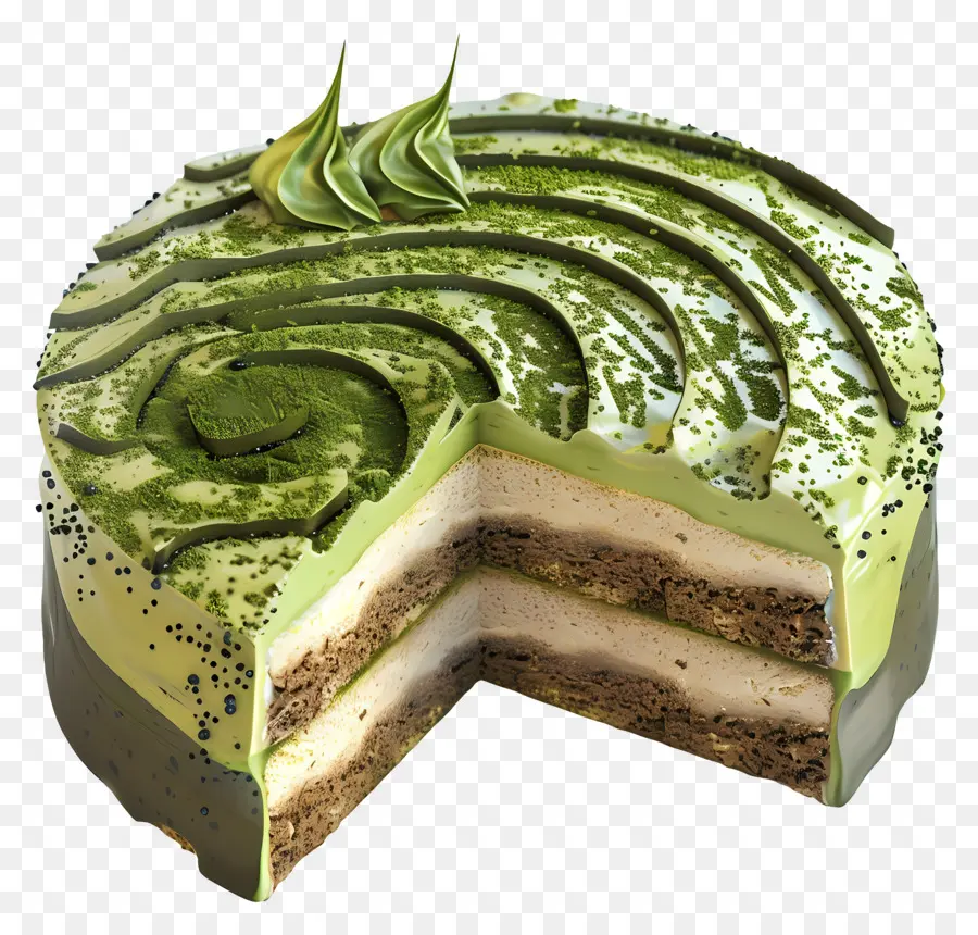 Bolo 3d，Bolo Verde PNG