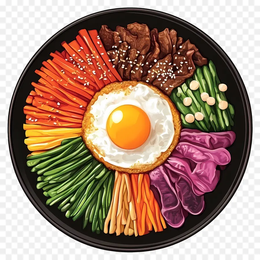 Bibimbap Coreano，Bibimbap PNG