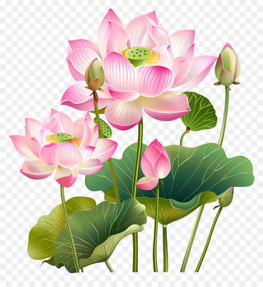 Flores De Lótus Rosa，Flores De Lótus PNG