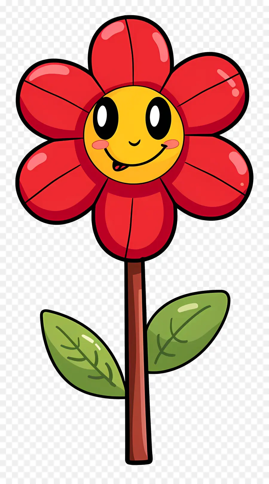 Emoji De Flor，Flor Vermelha PNG