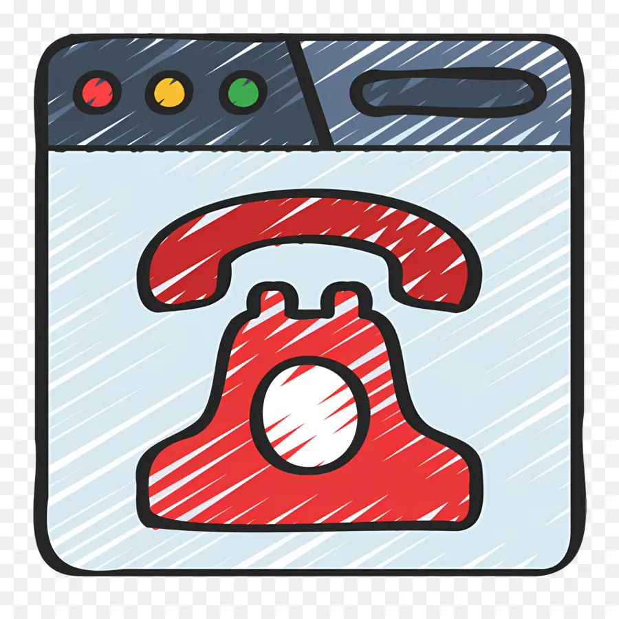 Contate Nos，Telefone Vermelho PNG