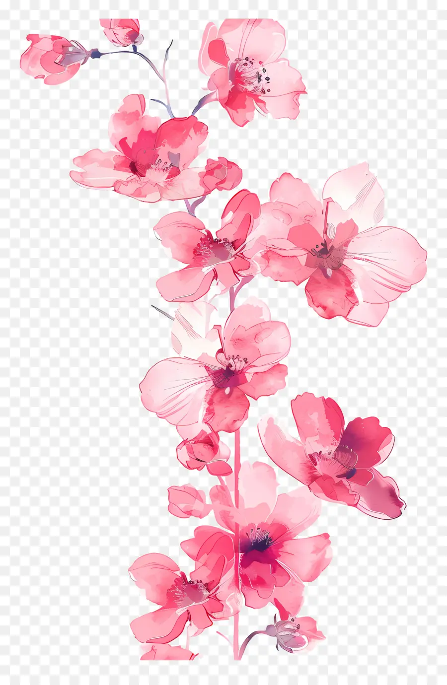 Fundo Rosa，Flores PNG