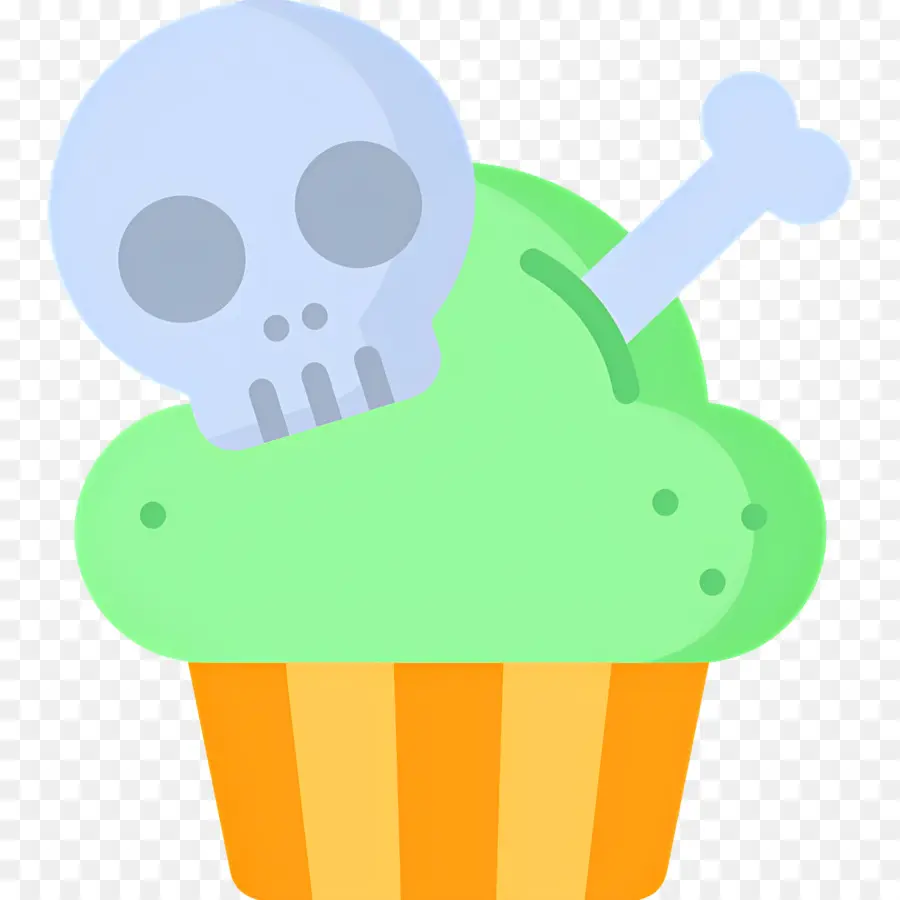 Comida Do Dia Das Bruxas，Cupcake Com Caveira PNG