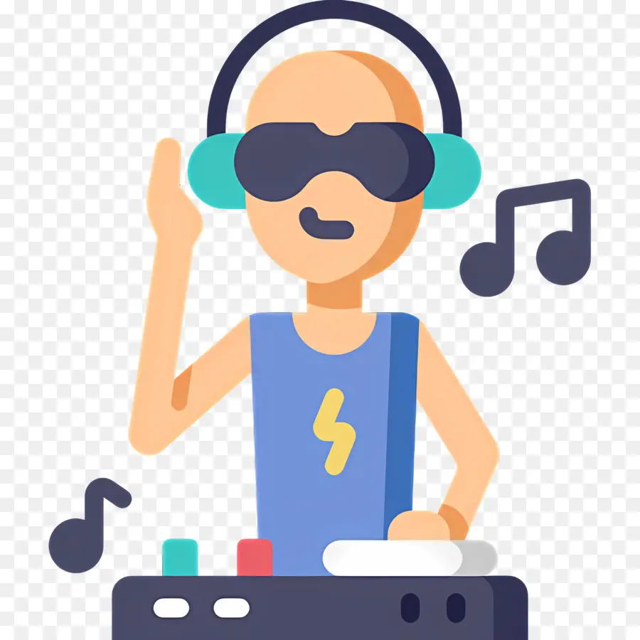 Dj De Música，Dj Com Fones De Ouvido PNG