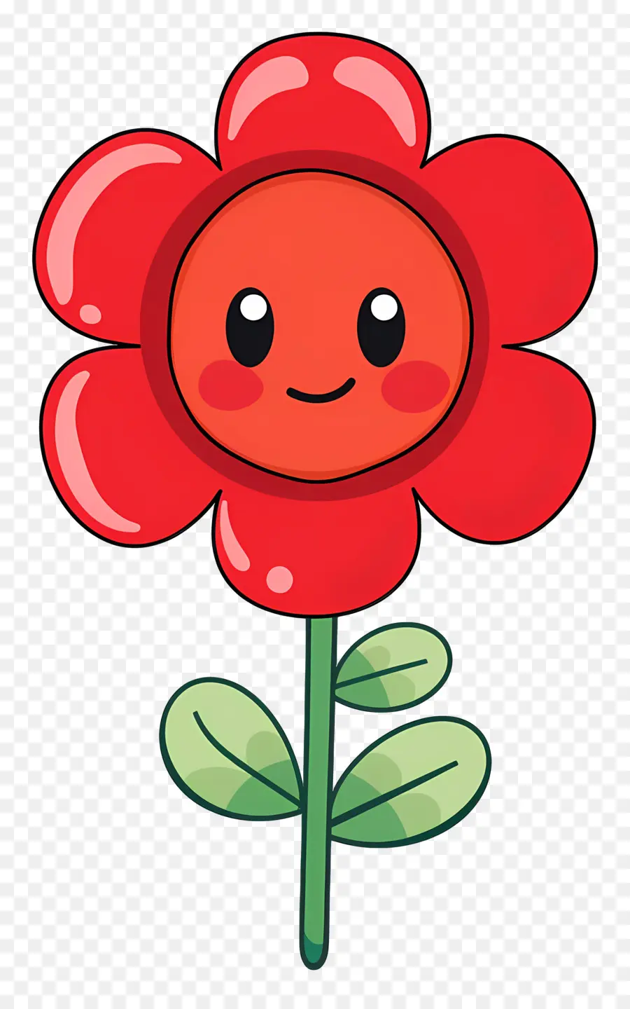 Emoji De Flor，Flor Vermelha PNG