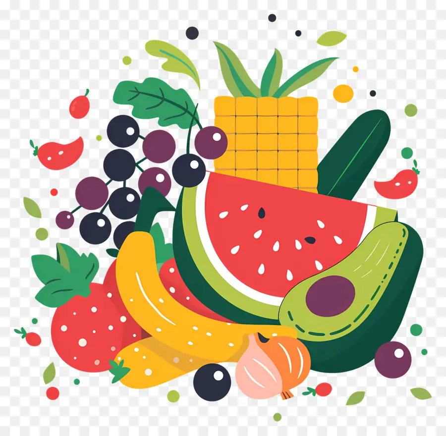 Fundo Alimentar，Frutas E Legumes PNG