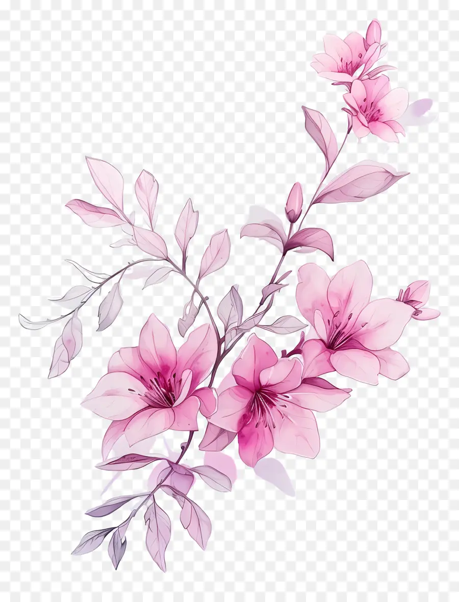 Fundo Rosa，Flores Rosa PNG