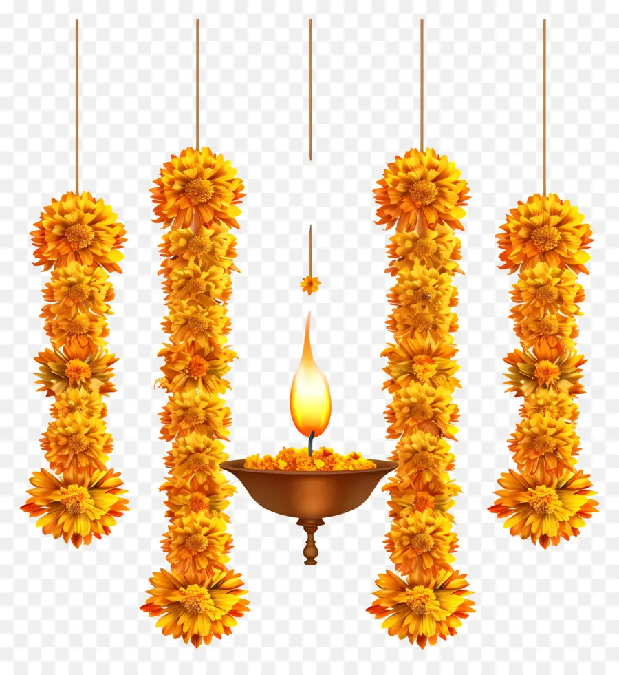 Guirlanda De Calêndula Diwali，Guirlanda De Calêndula PNG