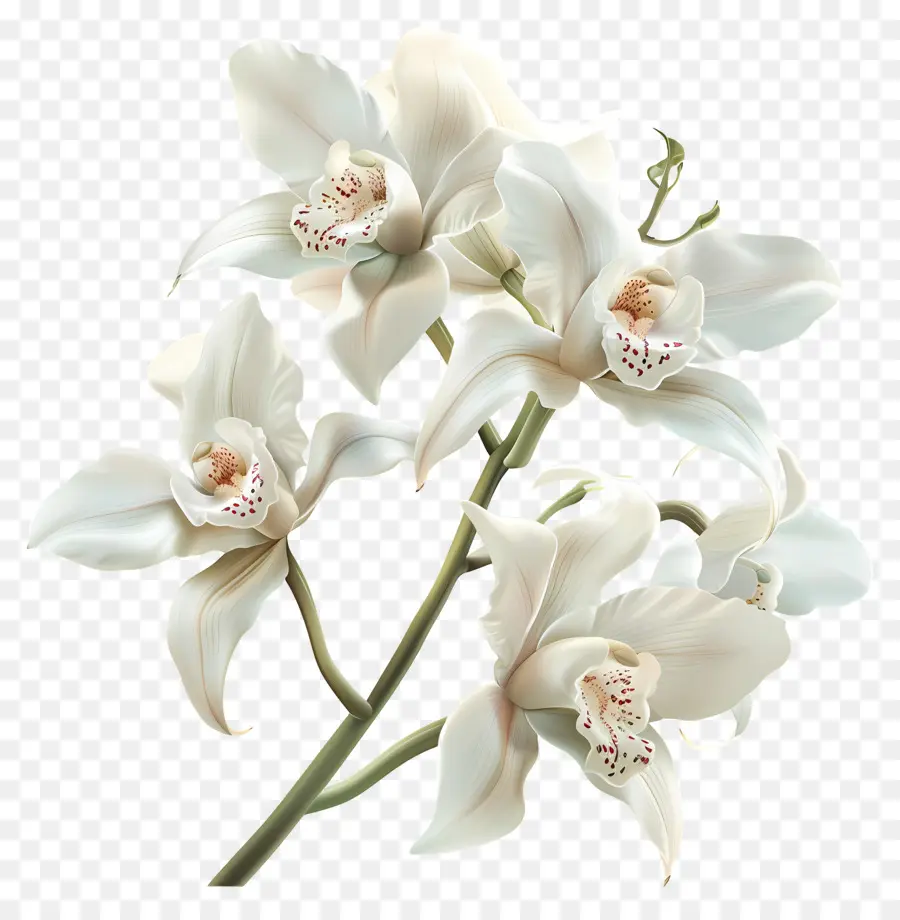 Flores De Orquídea Baunilha，Orquídea Branca PNG