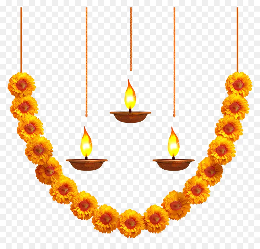 Guirlanda De Calêndula Diwali，Guirlanda De Calêndula PNG