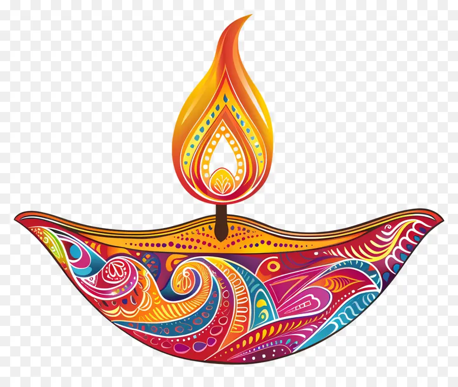 Flor De Diwali，Diya PNG