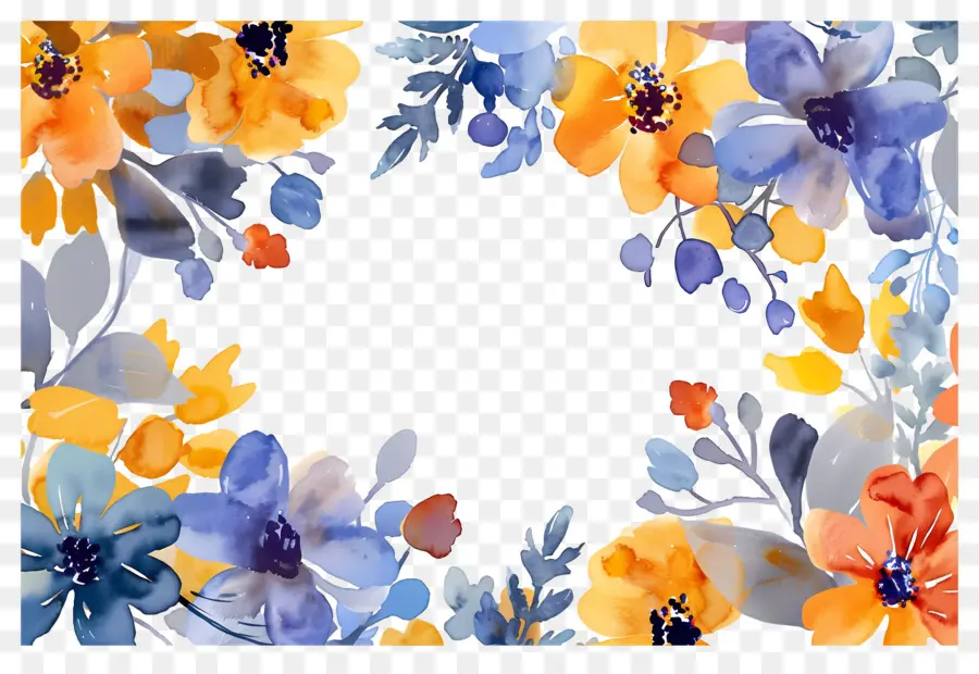 Fundo Floral，Moldura Floral PNG