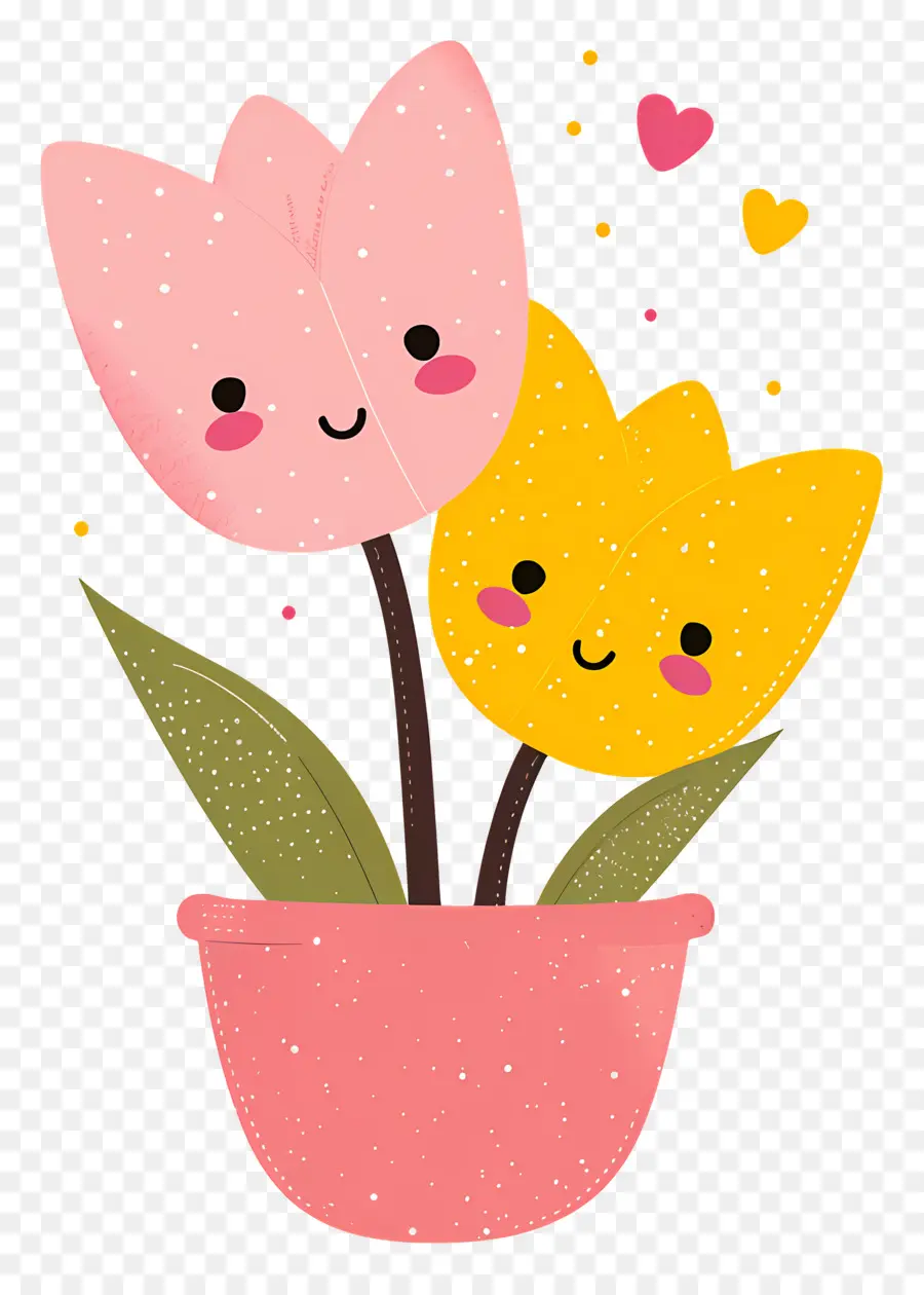 Emoji De Flor，Tulipas Sorridentes PNG