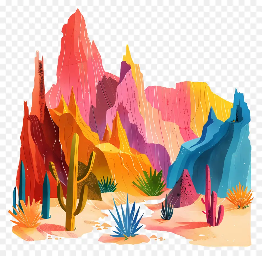 Fundo Da Natureza，Deserto Colorido PNG