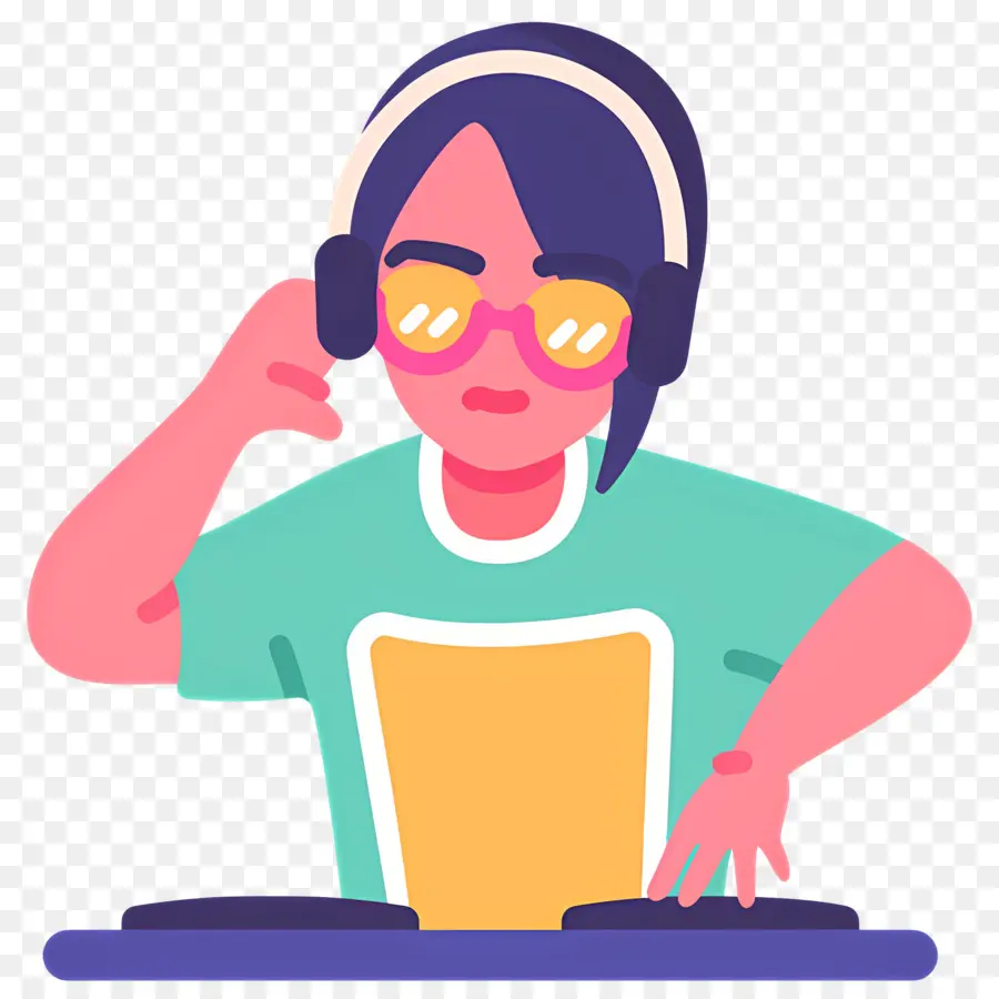 Dj De Música，Dj Com Fones De Ouvido PNG