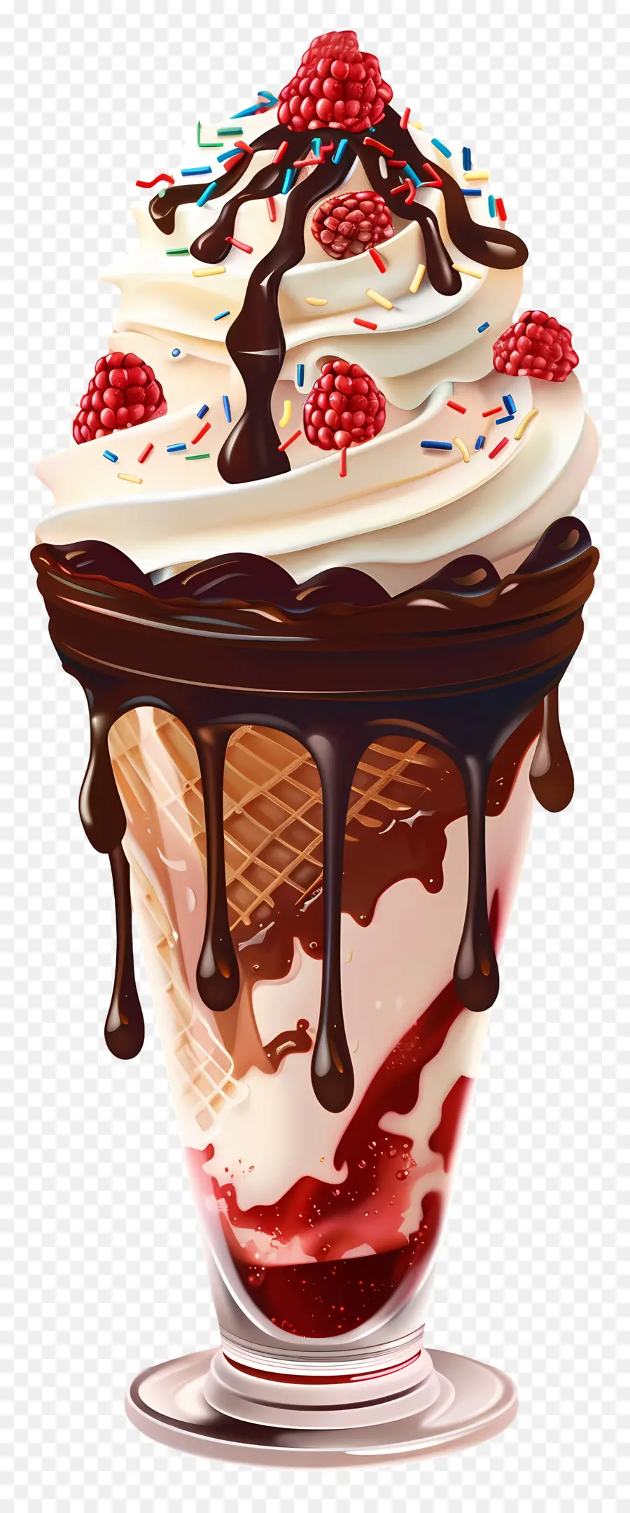 Sundae De Sorvete，Sundae De Chocolate PNG