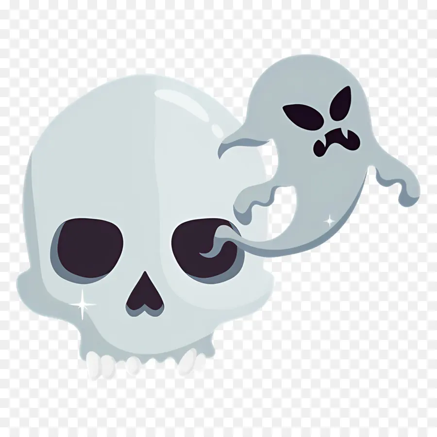 Fantasma Do Dia Das Bruxas，Crânio E Fantasma PNG