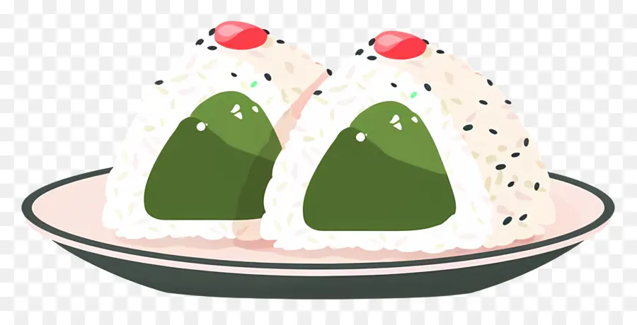 Umeboshi Onigiri，Bolinhos De Arroz PNG