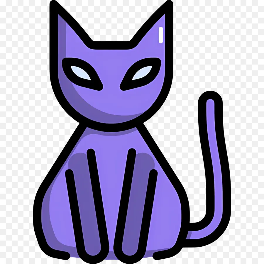 Gato Do Dia Das Bruxas，Gato Roxo PNG