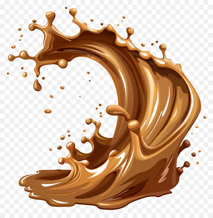 Líquido De Chocolate，Respingo De Chocolate PNG