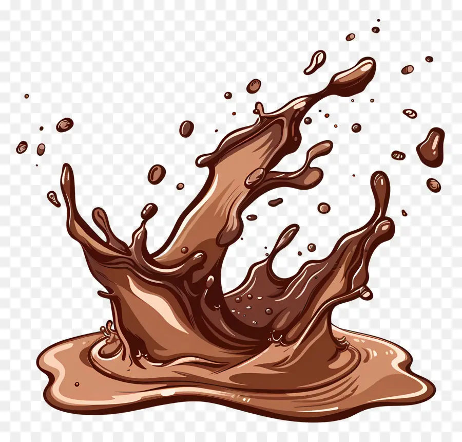 Líquido De Chocolate，Respingo De Chocolate PNG