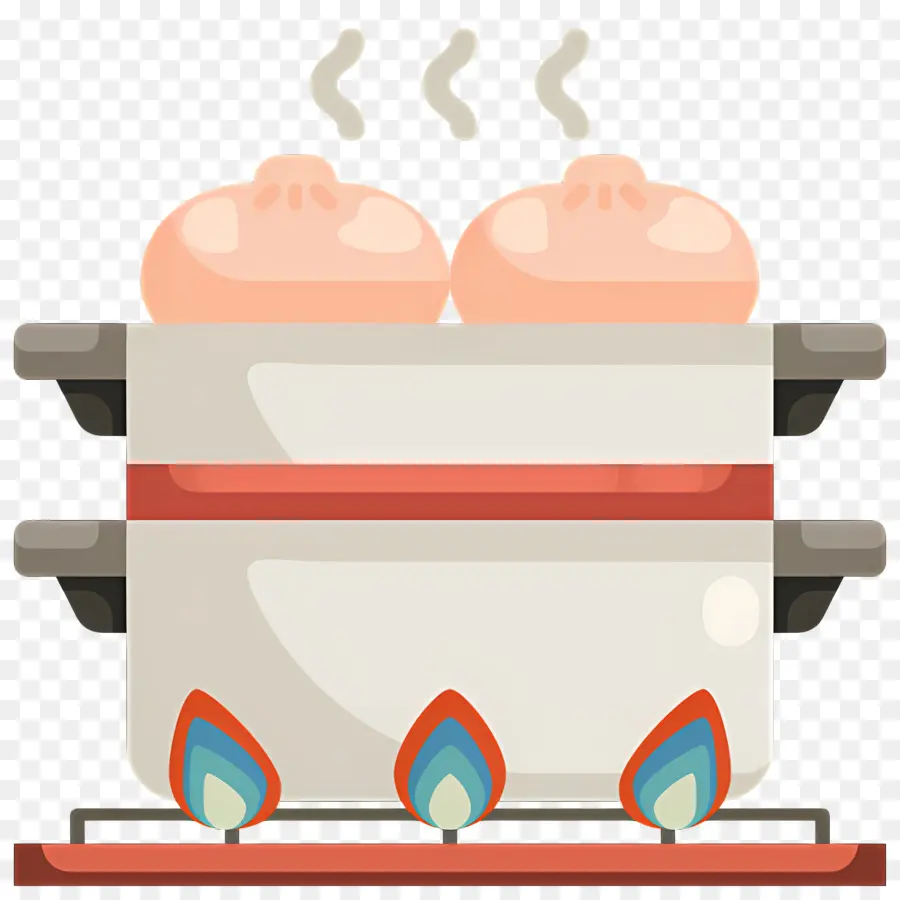 Vapor De Comida，Vaporizador Com Pães PNG