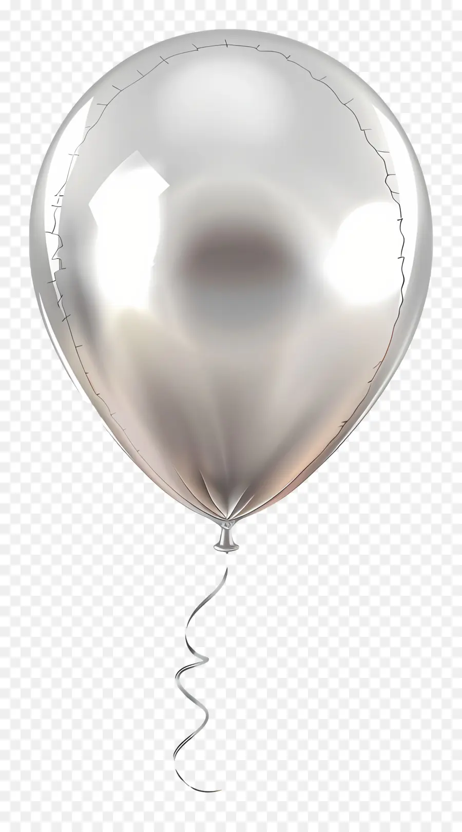 Balão Único，Balão Prateado PNG