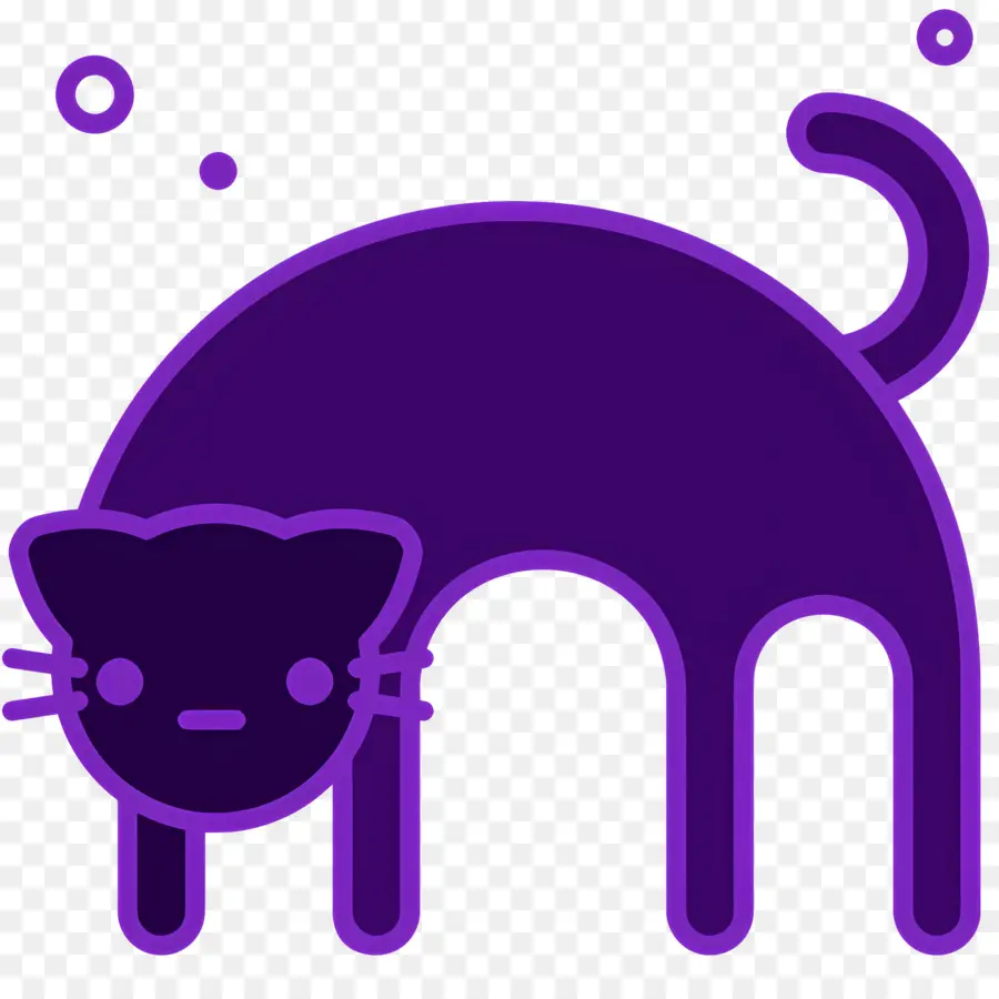 Gato Do Dia Das Bruxas，Gato Roxo PNG