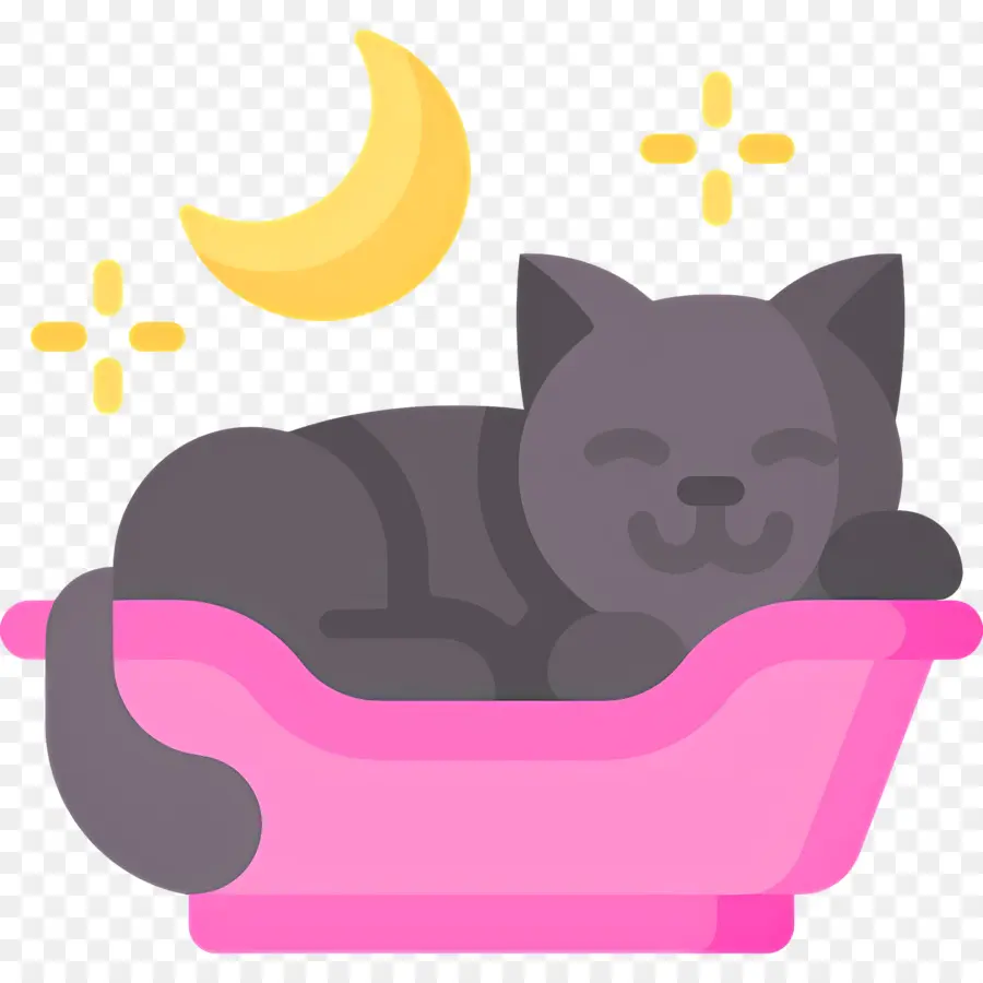 Gato Dormindo，Lua PNG