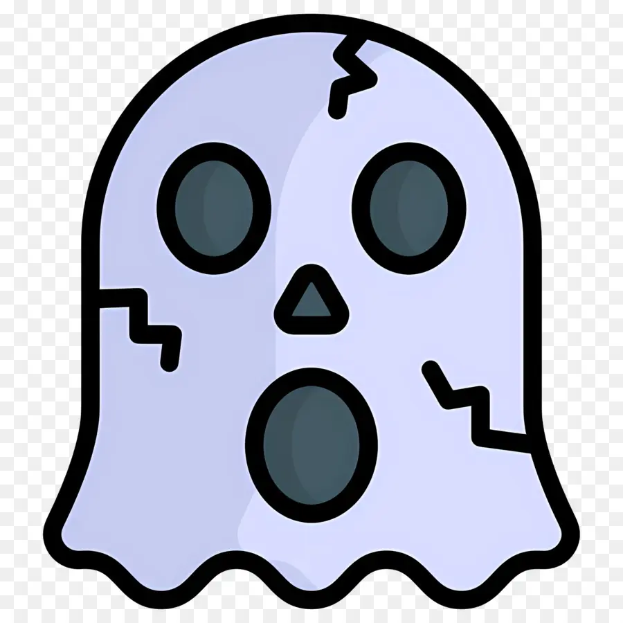 Fantasma Do Dia Das Bruxas，Fantasma Rachado PNG