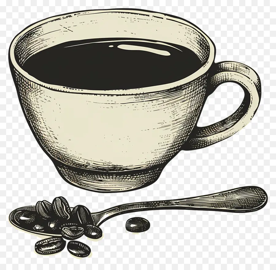 Xícara De Café，Colher PNG