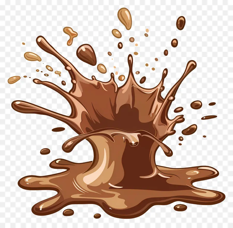 Líquido De Chocolate，Salpicos De Chocolate PNG