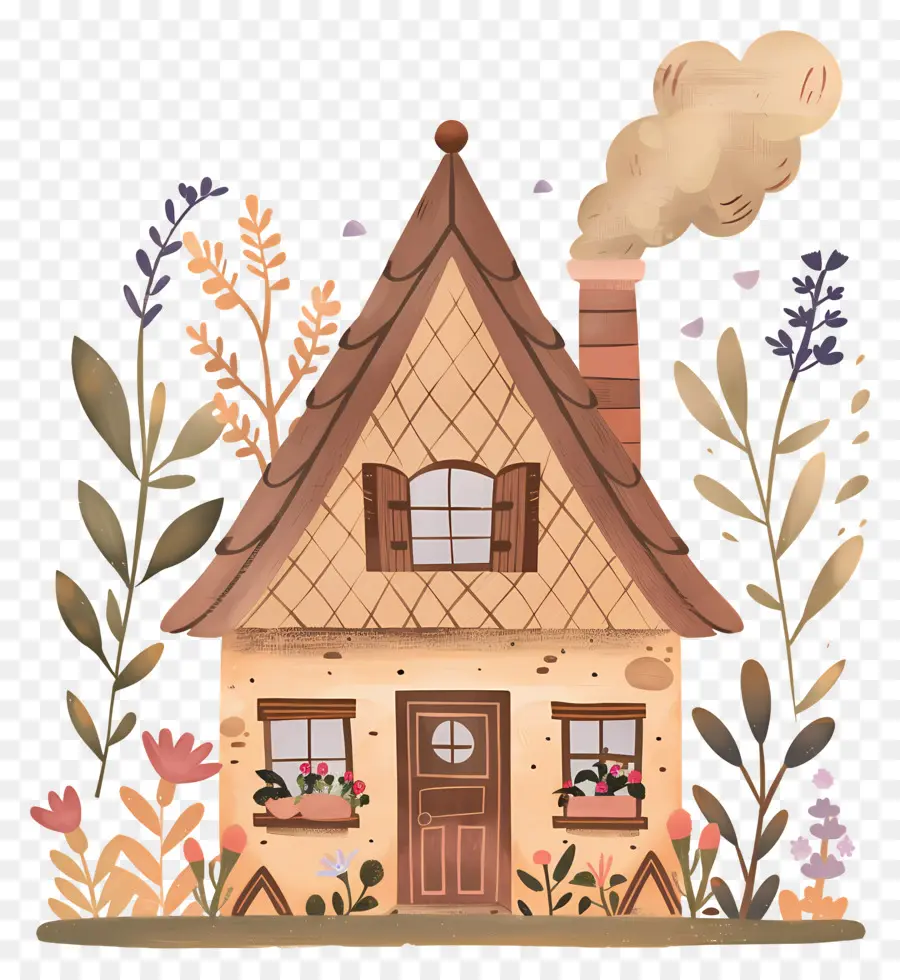 Casa De Outono，Casa Fofa De Doodle PNG