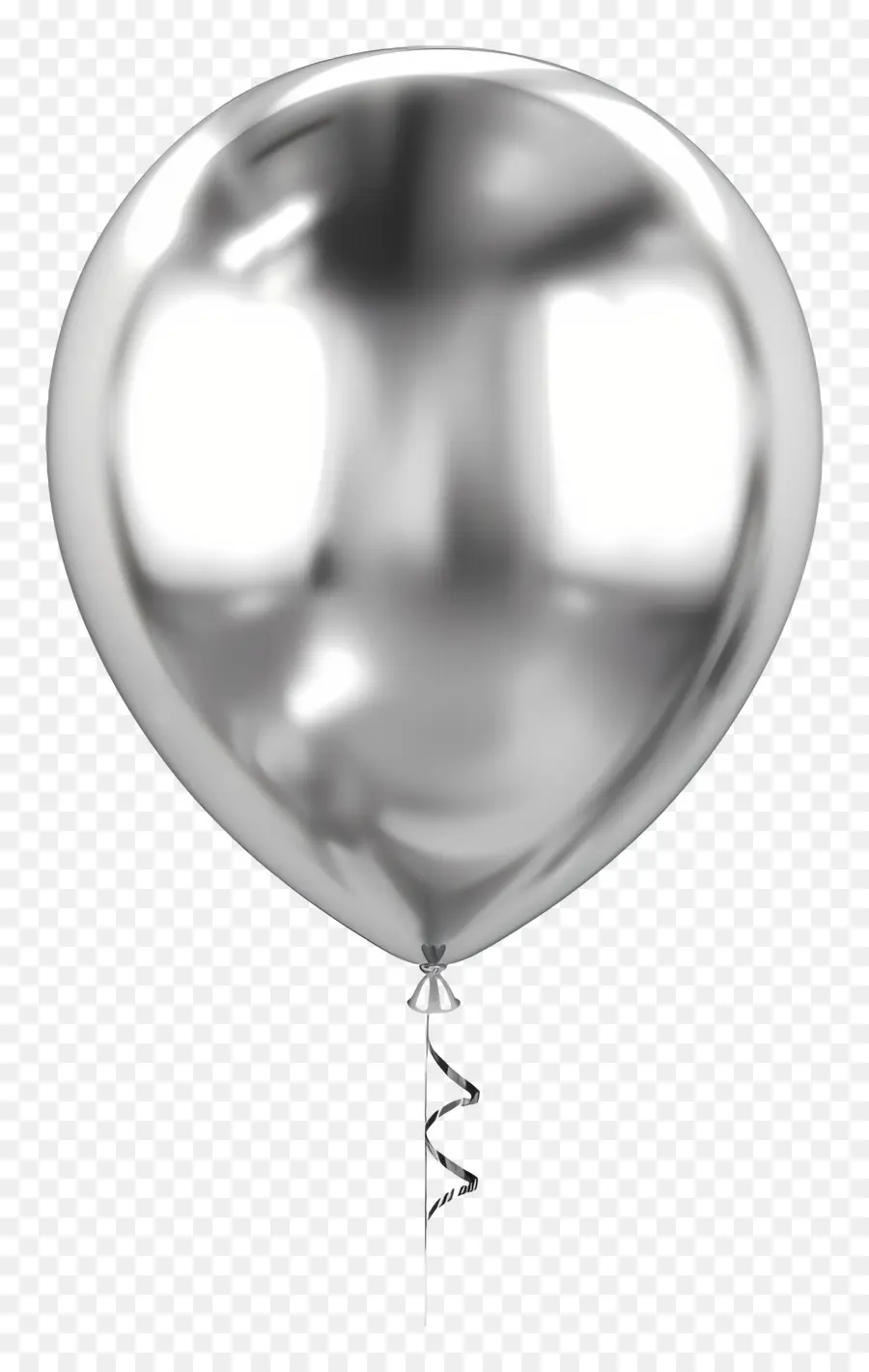 Balão Único，Balão Prateado PNG