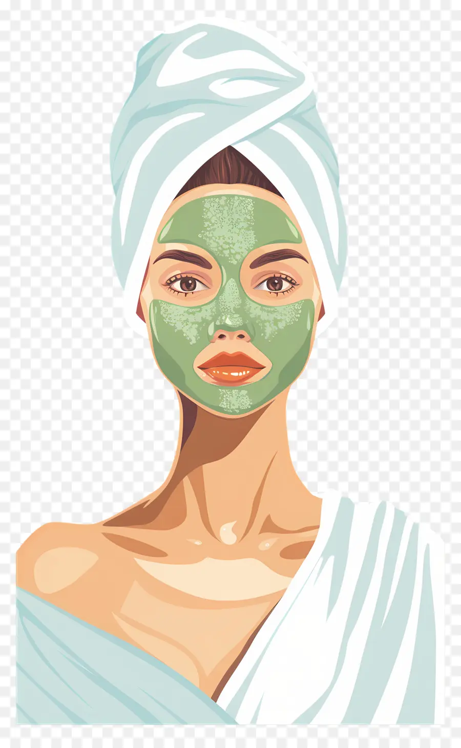 Máscara Facial De Spa，Mulher Com Máscara Facial PNG