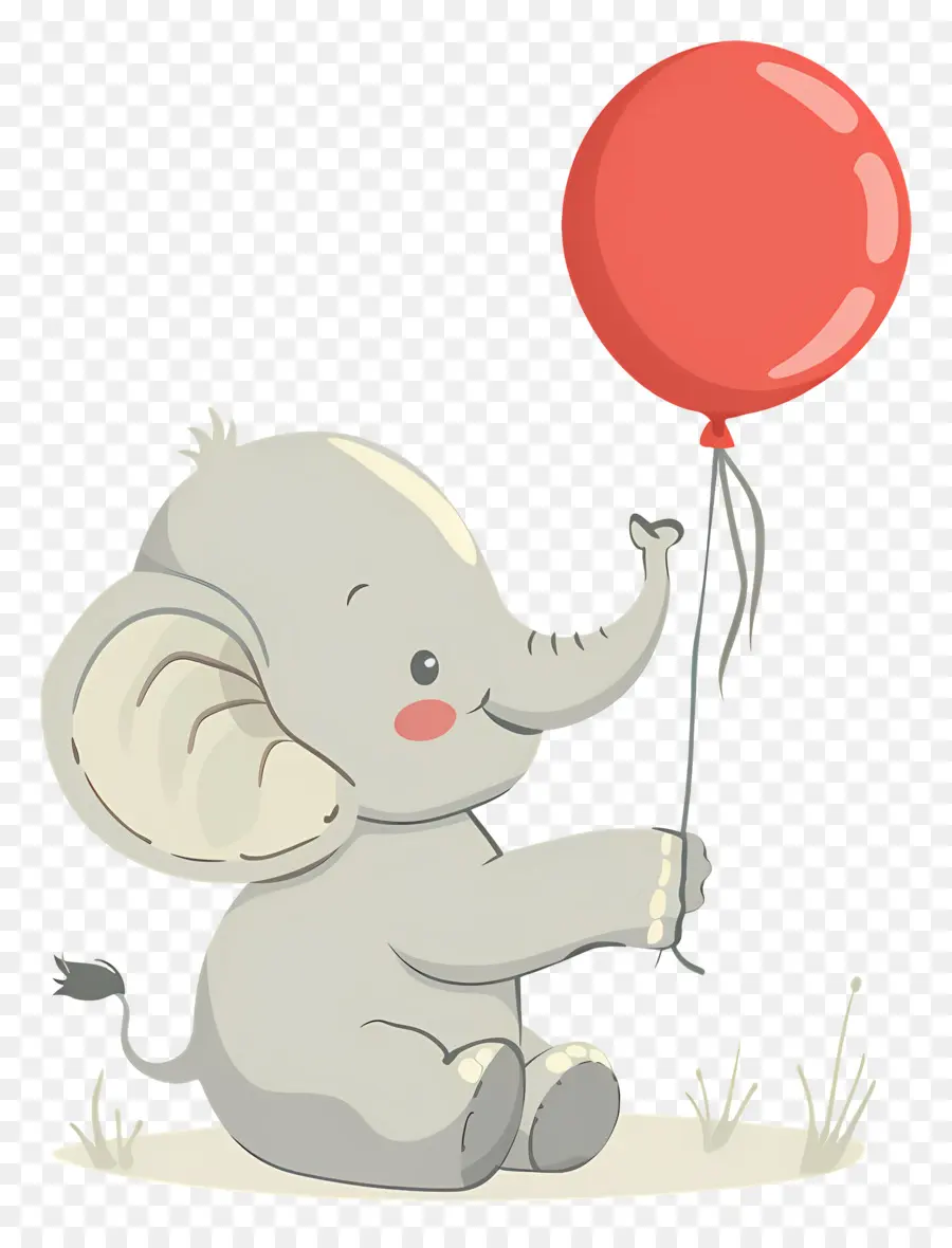 Bebê Elefante，Elefante Com Balão PNG