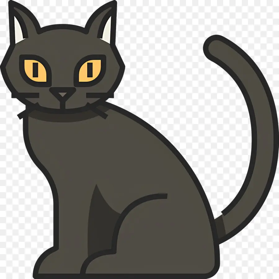 Gato Do Dia Das Bruxas，Gato De Desenho Animado Cinza PNG