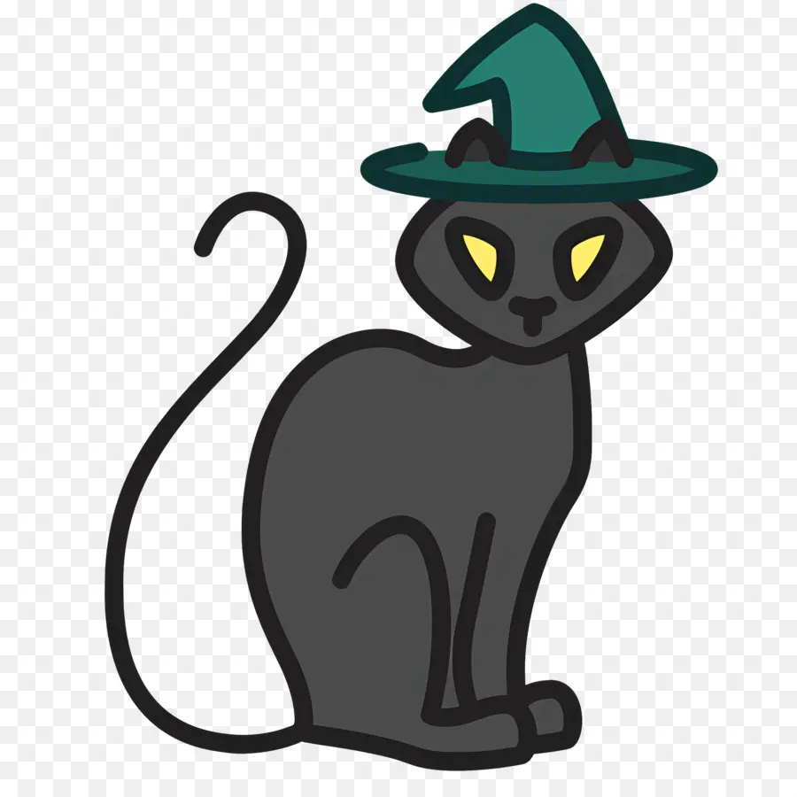 Gato Do Dia Das Bruxas，Gato Preto PNG