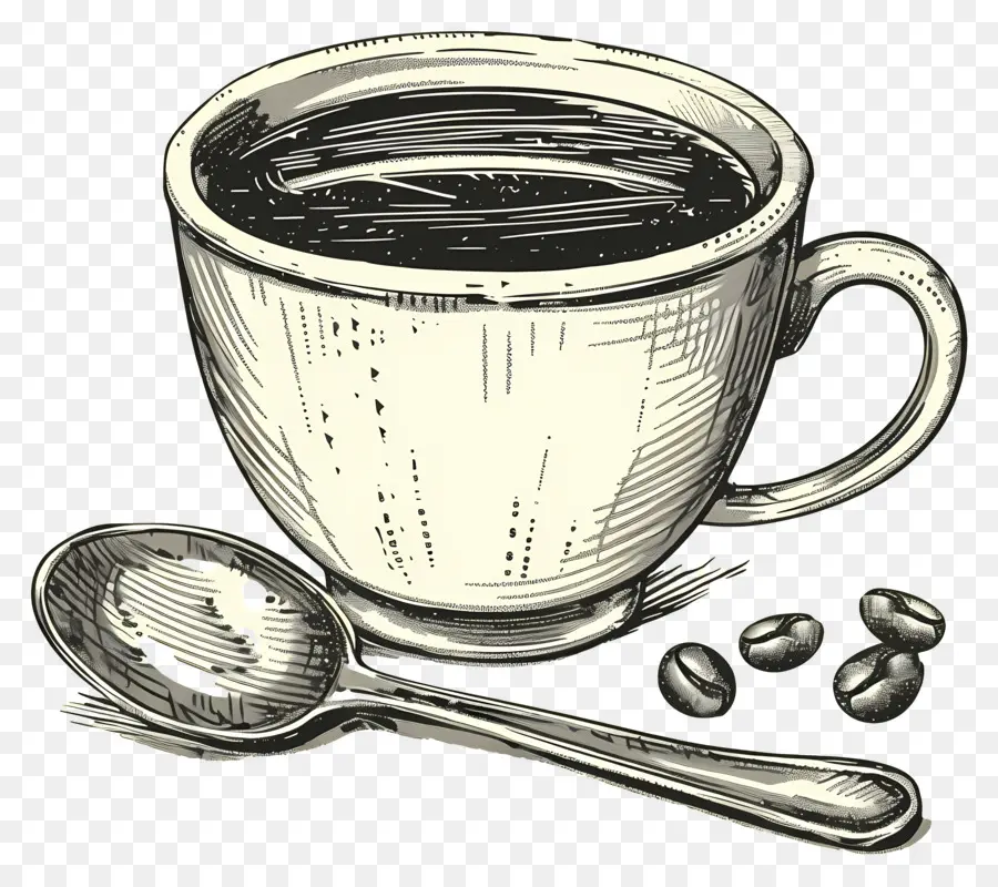 Xícara De Café，Colher PNG